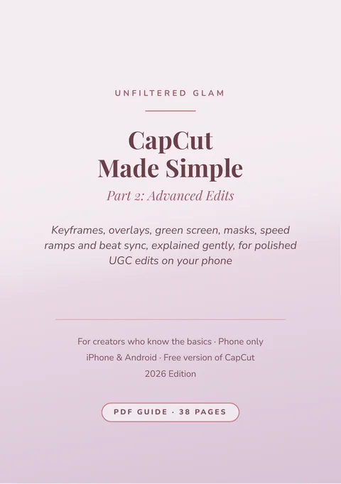 Cover of CapCut Made Simple, Part 2: Advanced Edits