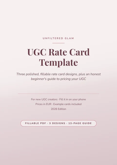 Cover of UGC Rate Card Template